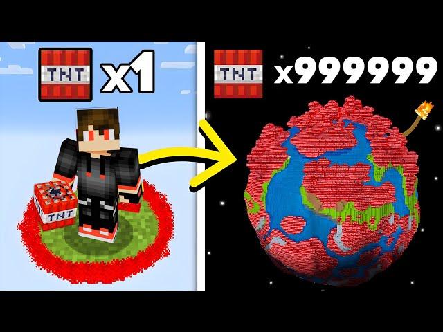 Minecraft, But TNT = World Size