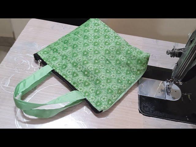 सोप्या पद्धतीने बनवा सुंदर अशी हैंडबॅग ll easy handbag cutting and stitching