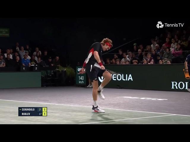 Tennis drives Andrey Rublev crazy! Moments of frustration and anger at the Paris Masters 2024