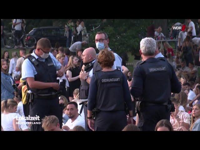  Aasee Münster - Autoposer, Blechtindern, Partyvolk (WDR Lokalzeit 04.06.2021)