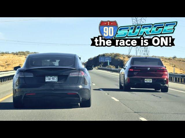 The Race Is ON! Longest Range & Fastest Charging EVs Depart Seattle Starting The I-90 Surge -Pt. 2/4