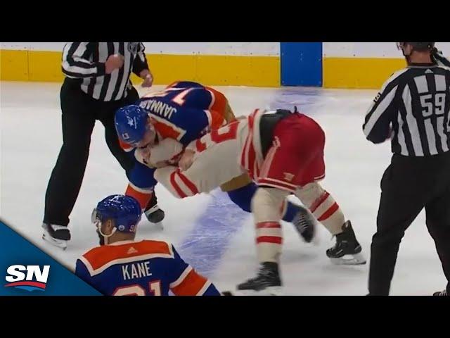 Oilers' Mattias Janmark and Flames' Blake Coleman Ignite Battle Of Alberta Rivalry In Heated Brawl