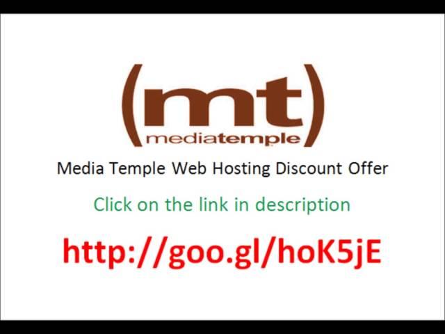 Media Temple Web Hosting Discount Offer