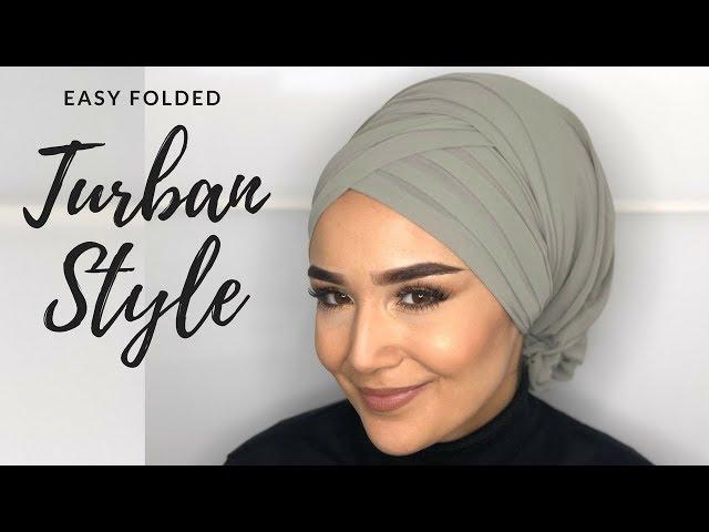 Eid Turban Style I Occasional Tutorial I Striped I Folded I Kat kat Türban Modeli