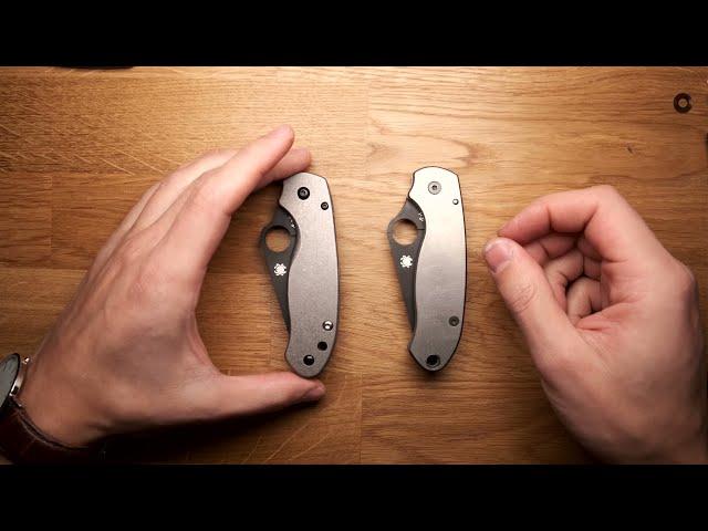 TiTech Titanium Scales for Spyderco Para 3 Lightweight