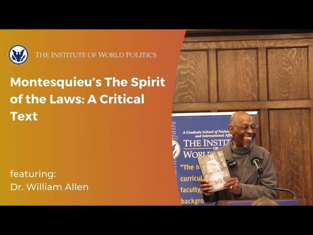 Montesquieu's The Spirit of the Laws: A Critical Text