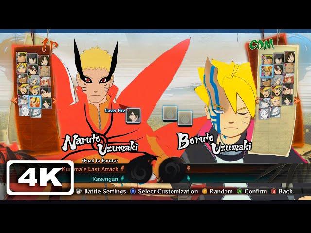 Naruto Shippuden Ultimate Ninja Storm 4 - All Characters & Costumes (All DLC 2023)