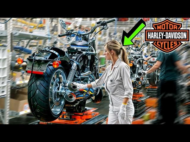 Inside US Harley-Davidson Factory 2025: Assembly line – Building Motorbikes by hands [step by step]