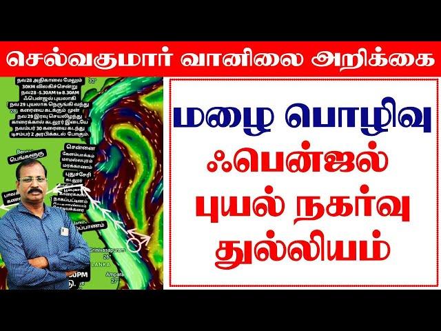 மழை பொழிவு ஃபென்ஜல் புயல் நகர்வு துல்லியம் #செல்வகுமார்_வானிலை_அறிக்கை