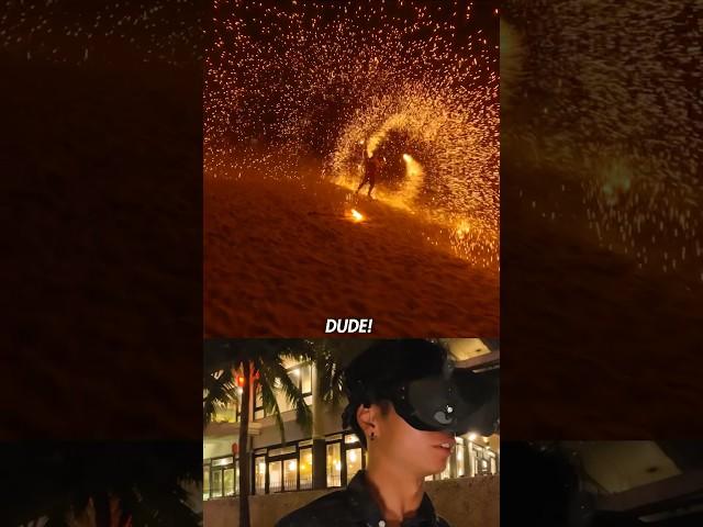 Flying Drone into a Fire Dancer  #fpvdrone #behindthescenes