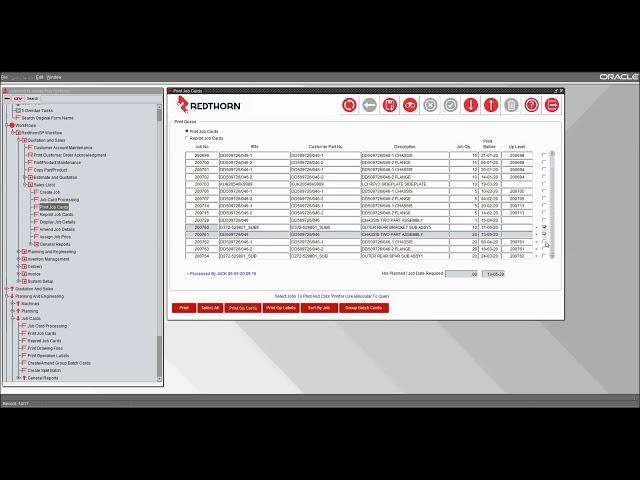 Redthorn MRP - Sales – Print Job Cards