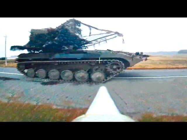 Vandal drones attack a column of Ukrainian BMP-2s in the Kursk region