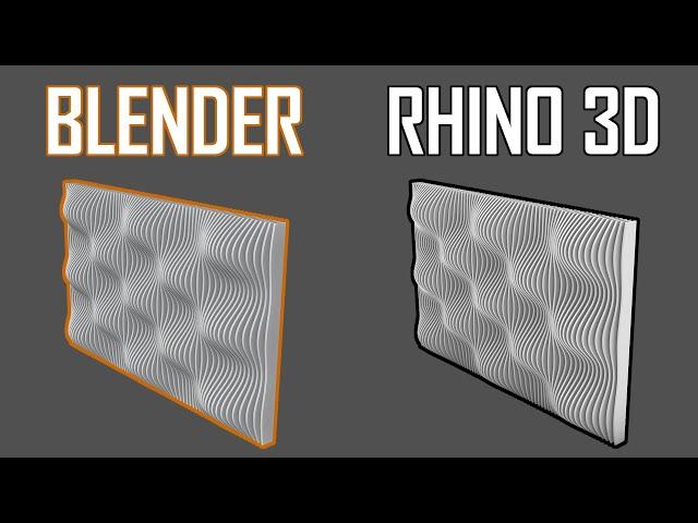 Blender + Rhino I Wavy Wall Modeling Tutorial