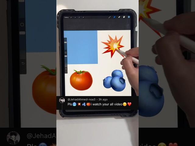 Creating a gradient palette in Procreate from emojis. #art #shorts #procreate #palette #ipadart