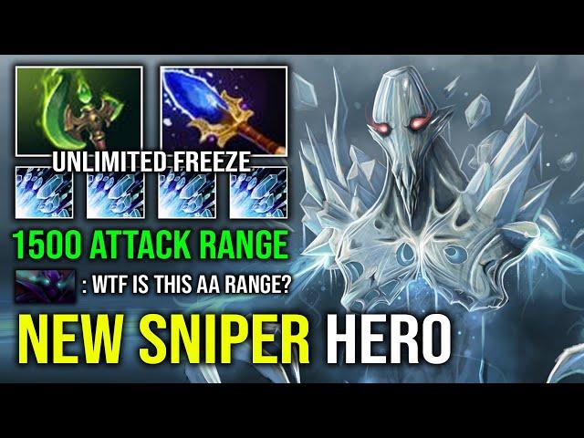 NEW SNIPER HERO 1500 Attack Range Hit From Miles Away with Parasma Unlimited Freeze AA Dota 2