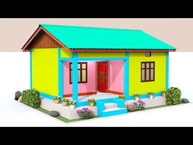 25×22 house design | tin set house design 2 bedroom | tin shed mountain home | house plan