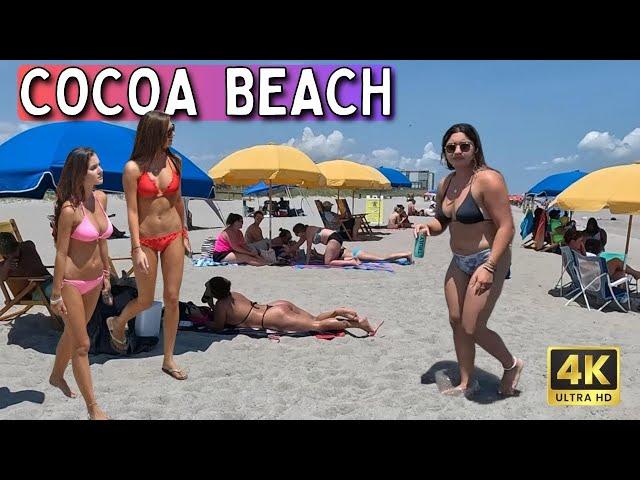  Welcome to Cocoa Beach, Florida!  Beach Walk | Walking Tour 4K