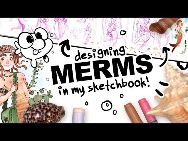 MERMAID, MERMAN, MERMAY?! | drawing a character inspired by seashells!