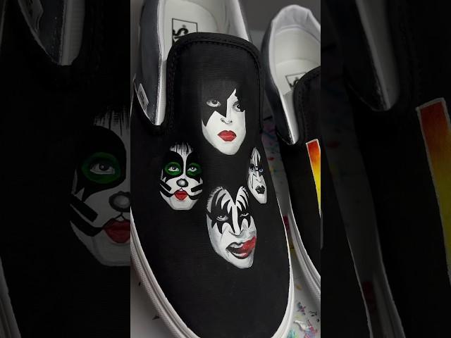 KISS Vans #handpainted #custompainting #customartist #sneakerartist #kiss #kissband #genesimmons