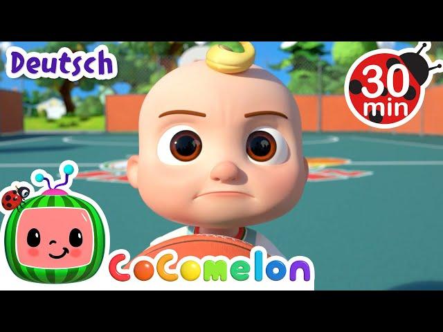 Basketballlied | CoComelon - JJ's Animal Time Deutsch | Cartoons und Kinderlieder