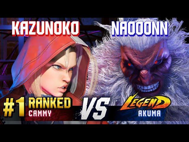 SF6 ▰ KAZUNOKO (#1 Ranked Cammy) vs NAOOONN (Akuma) ▰ High Level Gameplay