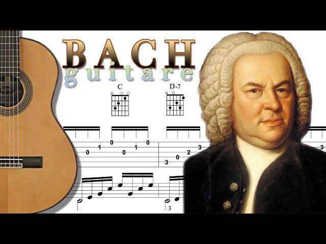 TUTO - BACH PRELUDIUM GUITAR - Tablature + Chords - FINGERSTYLE ARPPEGGIO