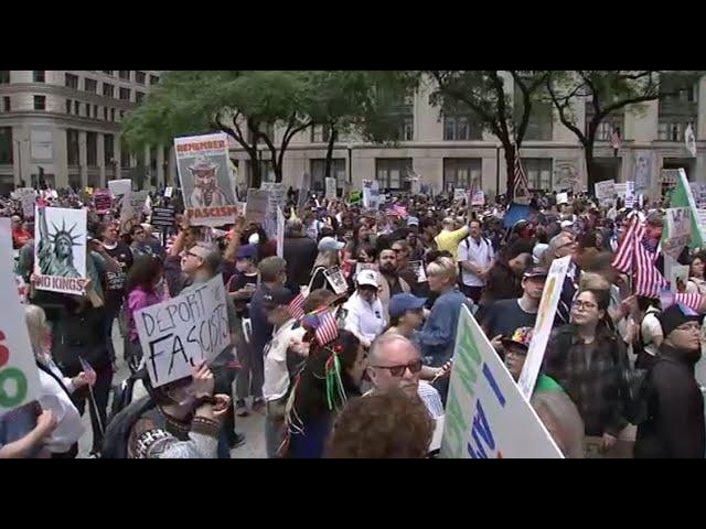 LIVE | Thousands gather for 'No Kings Day' protest in Chicago