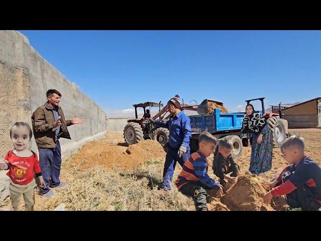 Babak's family return to Babak village after a few days of work returns to the village