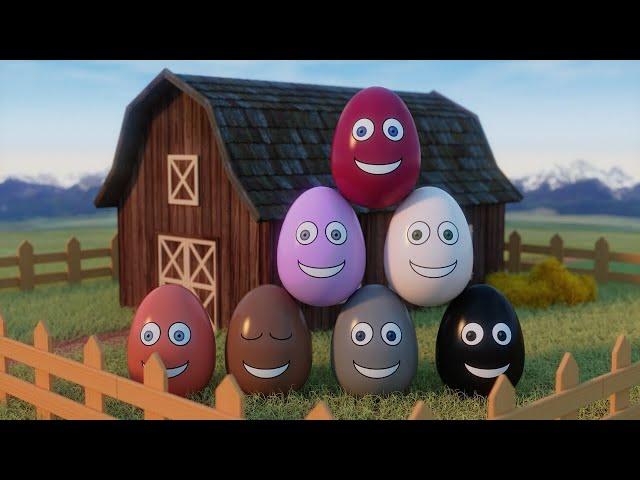 Learning Colors and Numbers Song | Colorful Eggs on the Farm