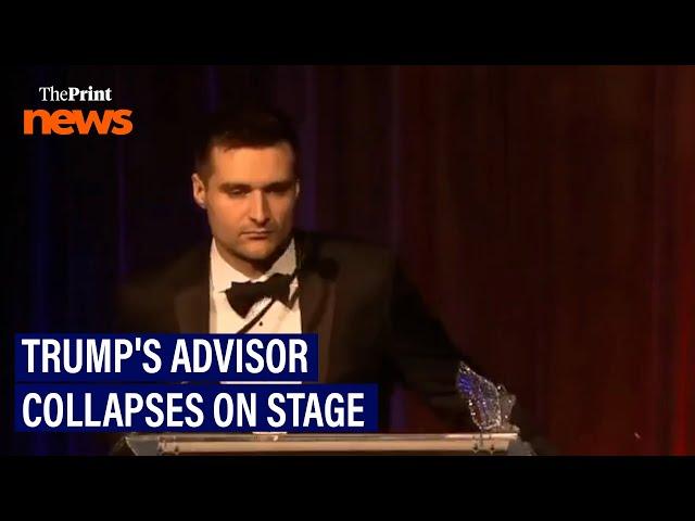 Trump's advisor Alex Bruesewitz collapses on stage during his speech