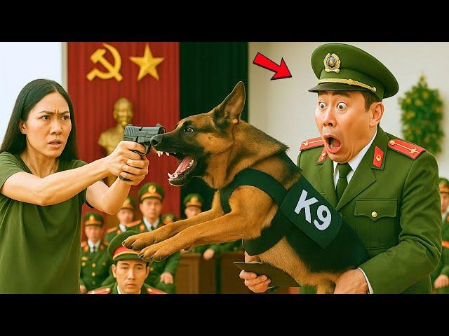 Sốc: Chó Nghiệp Vụ Lao Lên Bục Lễ Cản Cú Bắn –Khiến Cả Hội Trường Thót Tim!