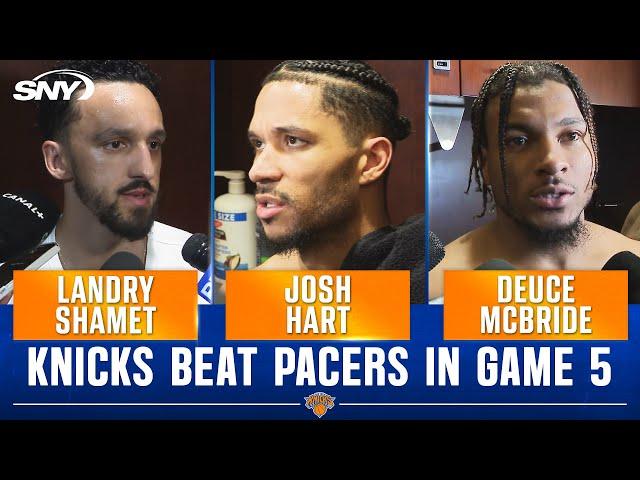 Landry Shamet, Josh Hart, Deuce McBride talk Knicks Game 5 win over Pacers