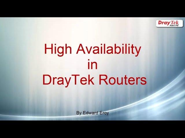 High Availability in DrayTek Routers