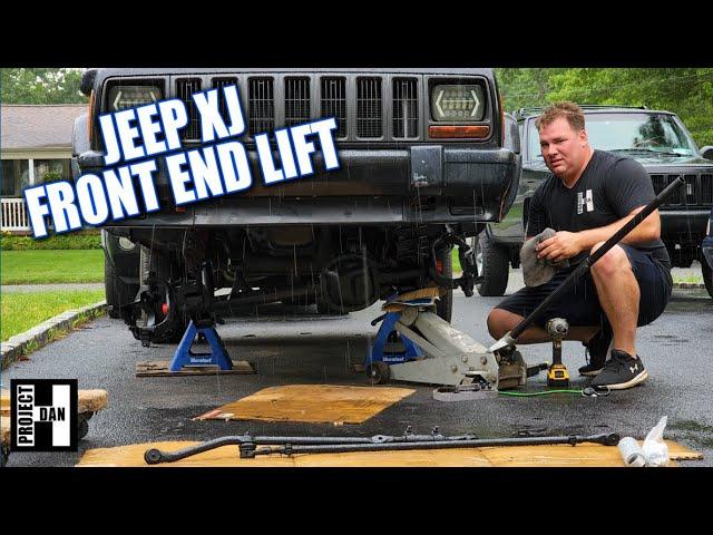 LIFTING A JEEP CHEROKEE XJ - WRECKED J LIFT PART 1 - FRONT END