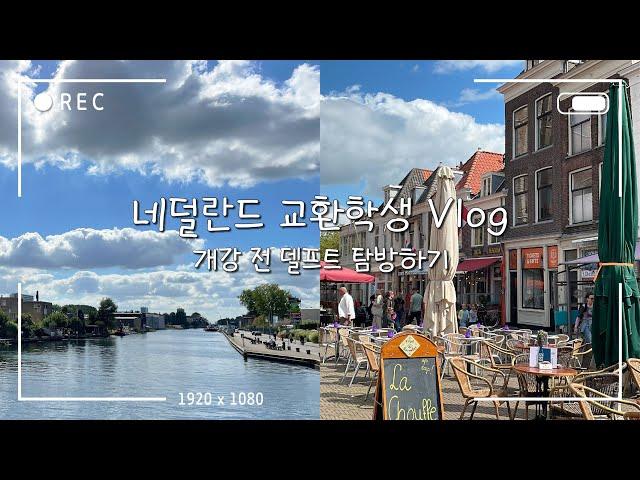 Vlog. 네덜란드 유럽 교환학생의 개강 전 델프트 탐방하기ㅣ델프트공대, 델프트 기차역 돌아다니기, 한국치킨집 발견하고 알리오올리오 만들어 먹기