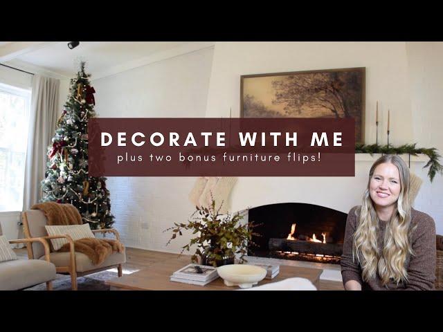 DECORATE FOR CHRISTMAS WITH ME!  + shopping at a hoarder's house &  2 bonus furniture flips!