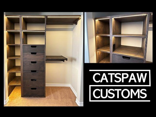 Small Custom Closet Build with LED Lights