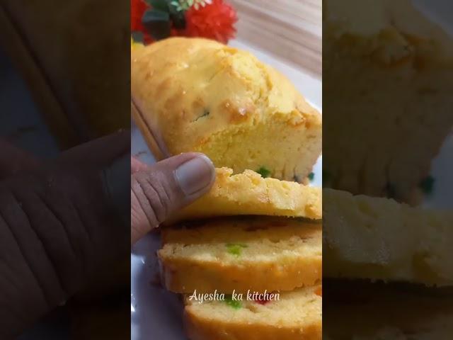 Tutti Frutti Tea Time Cake Recipe #ayesha ka kitchen #food #recipe #5minutesrecipe #viral