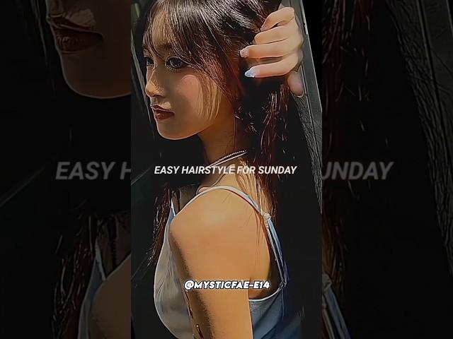 Easy hairstyle for sunday  #aesthetic #hairstyle #haircare #girlyglam | Mysticfae