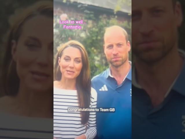 Latest Kate & William film, congratulating Team  GB. Holiday stubble ready!