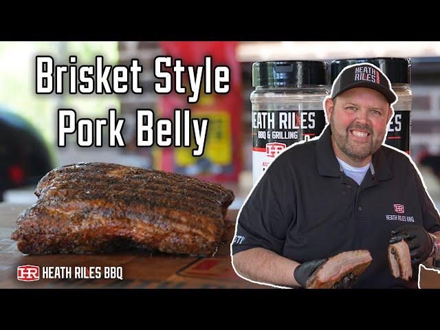 How to Smoke Pork Belly Like a Brisket | Heath Riles BBQ