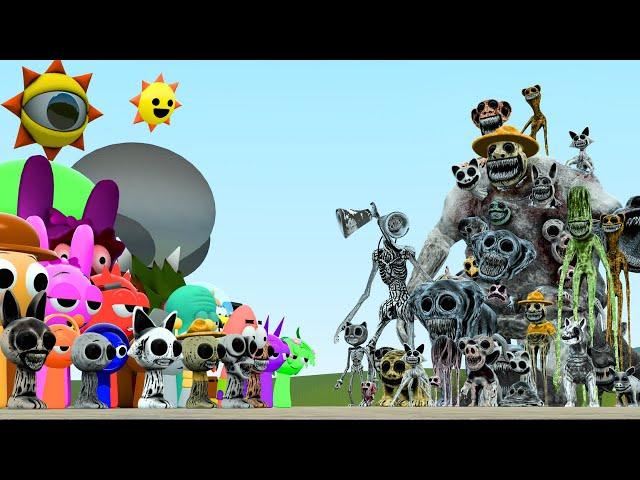 All Sprunki Monsters Vs All Zoonomaly Monsters In Garry's Mod