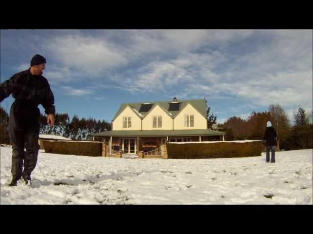 Snow Fight at South Pacific Motorcycle Tours New Zealand