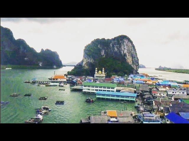 Koh Panyee Muslim Fishing Village, Phang Nga, Thailand, 4K 