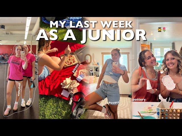 MY LAST DAYS AS A JUNIOR!! | last week of school, volleyball, friends, fun moments!‍