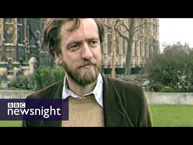 Scruffy Jeremy Corbyn winds up Tories in 1984 - BBC Newsnight