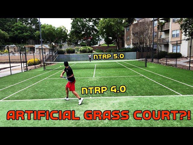 Pure Tennis Sense (NTRP 5.0) vs Acing Tennis (NTRP 4.0) ARTIFICIAL GRASS COURT HIGHLIGHTS