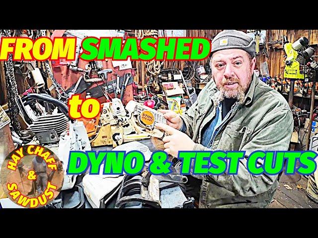 DYNO and TEST CUTS of SMASHED Stihl MS461; AFTERMARKET-PARTS PROBLEMS!!
