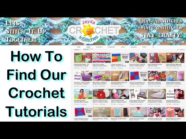 How To Find Our Crochet Tutorials with Mr. InStitches