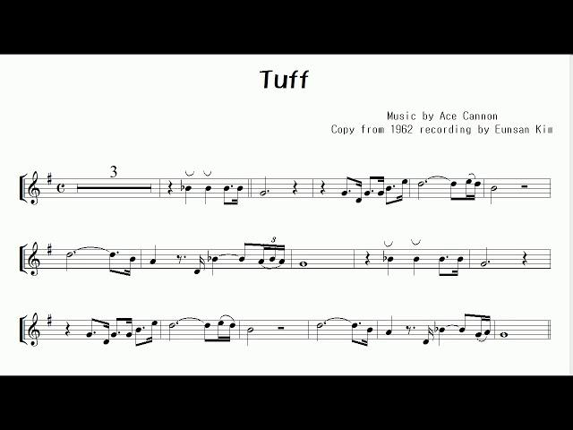 "Tuff" cover from 1962 Ace Cannon "터프" 알토 색소폰 연주 김은산